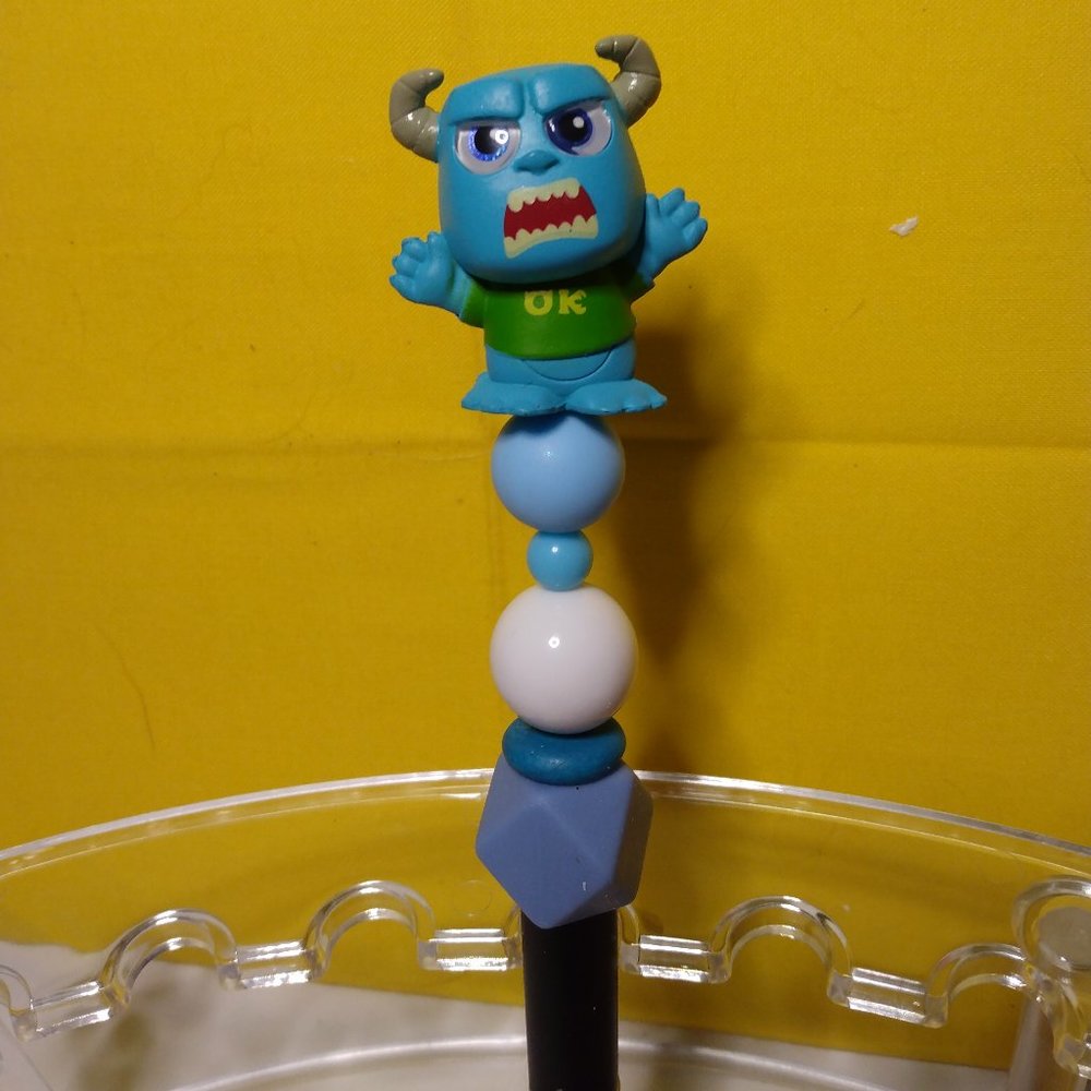 Disney doorables: Sully handmade beaded pen